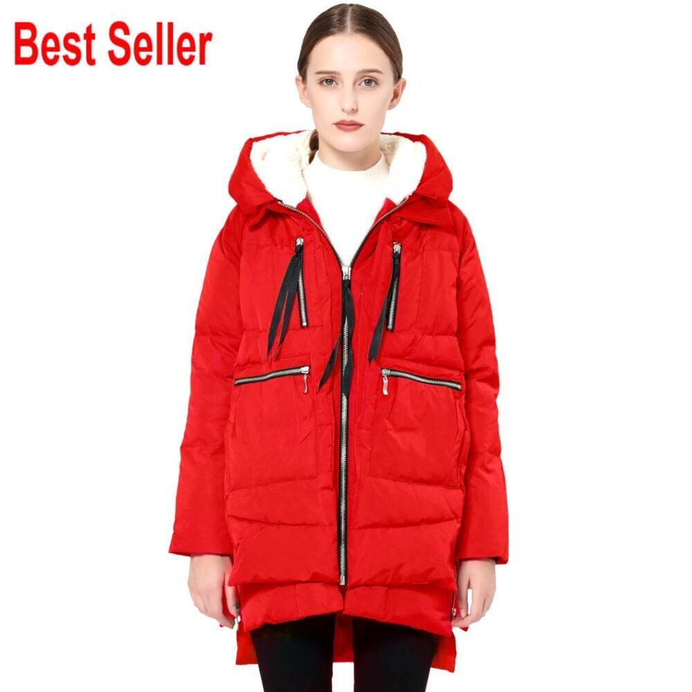 Thickened Down Jacket Oversized Chic Winter Coat Fleece Lined Hood